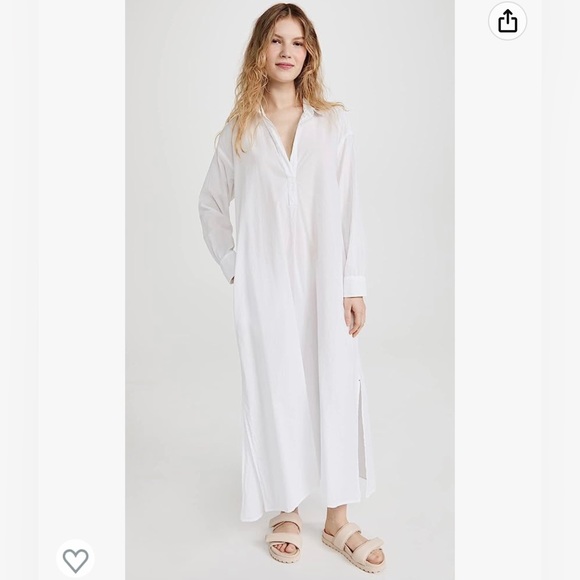 Xirena white Hope V-neck cotton dress size M (A-4) - Picture 5 of 16